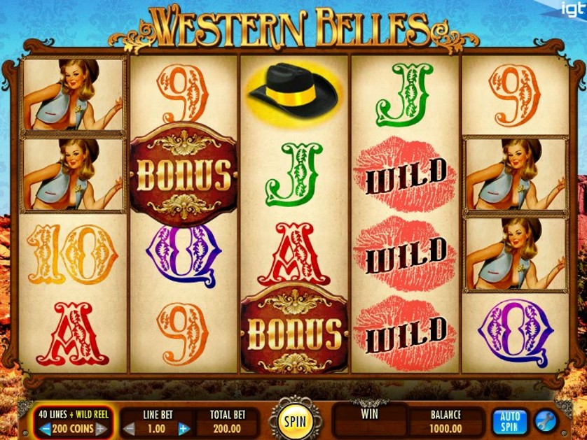 Western Belles slot gameplay
