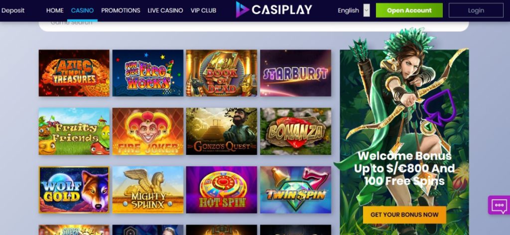 Site oficial do casino Casiplay