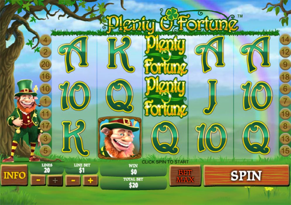 The gameplay of Plenty O'Fortune slot