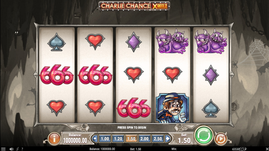 Charlie Chance XReelz Slot Gameplay
