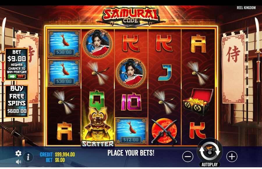 samurai slot gameplay