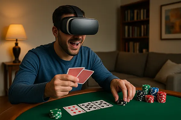 Player using headset