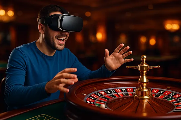 Player using headset